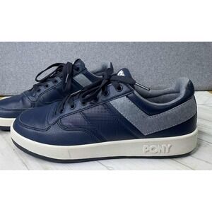 Vintage Pony Classic Low Sneaker Round Toe Navy Blue Men's‎ Size 9 Retro